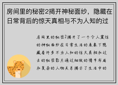房间里的秘密2揭开神秘面纱，隐藏在日常背后的惊天真相与不为人知的过去